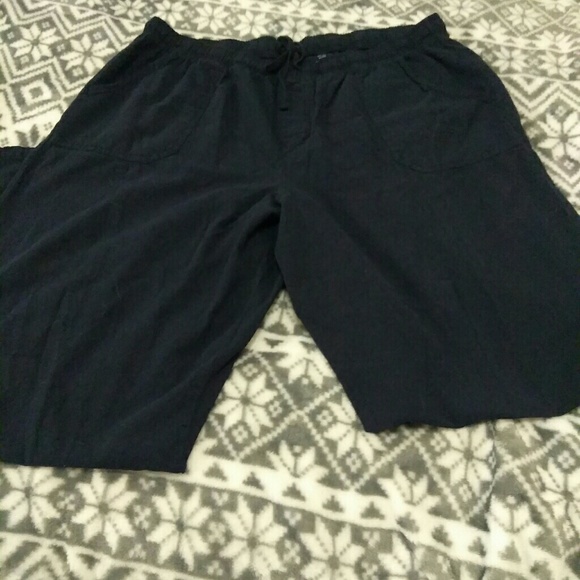 Basic Editions Other - Basic Editions DRAWSTRING XL Navy Blue  Pants